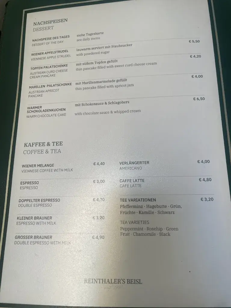 Menu_Reinthaler's Beisl_Austria_image_1