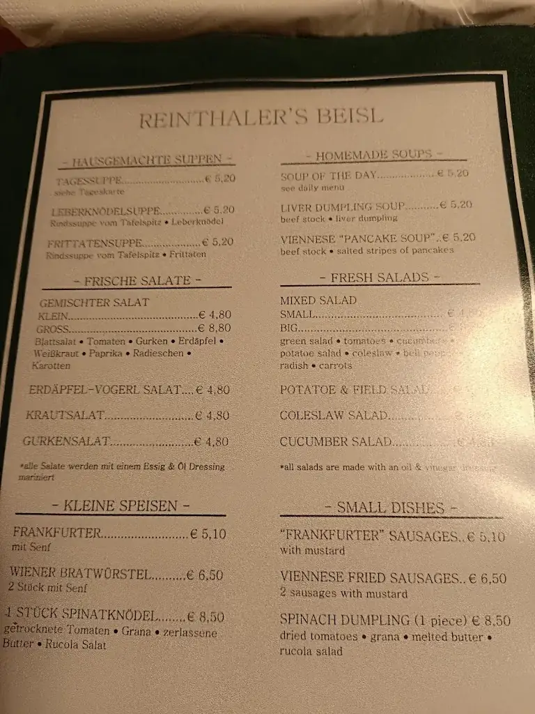 Menu_Reinthaler's Beisl_Austria_image_4
