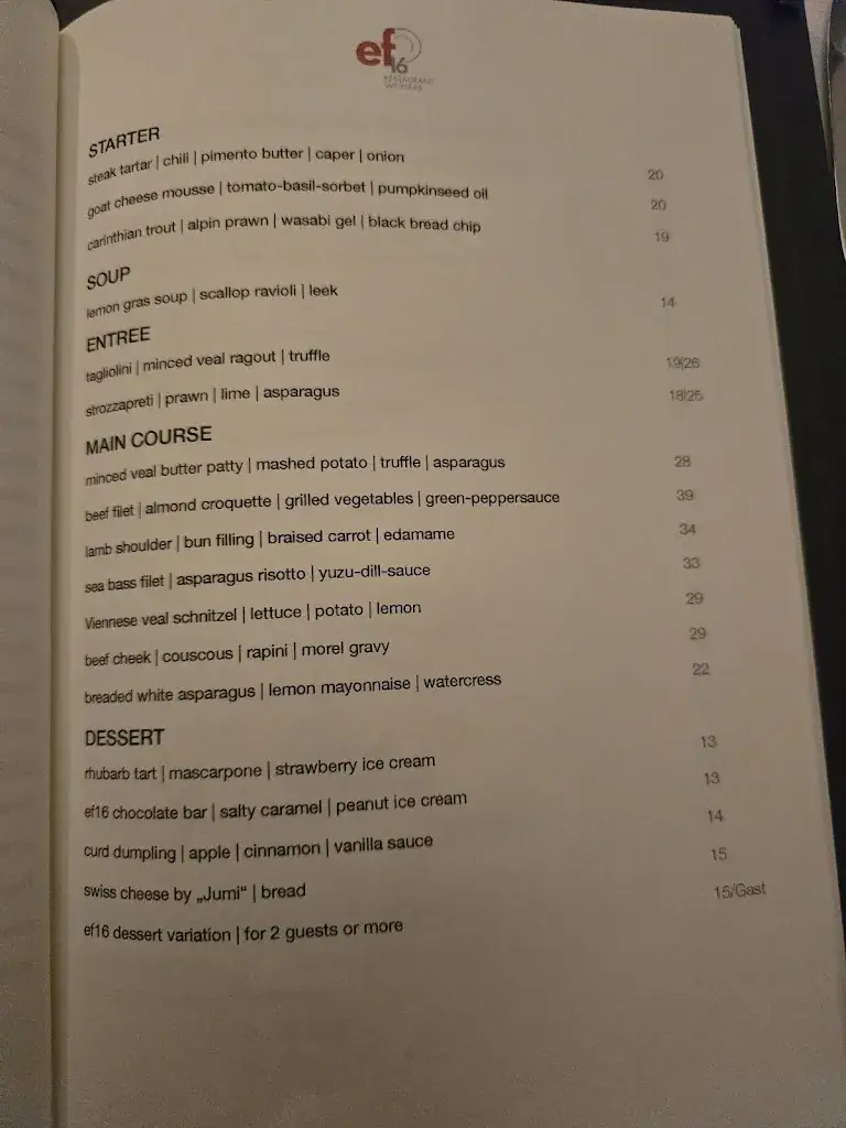 Menu_ef16 Restaurant Weinbar_Austria_image_1