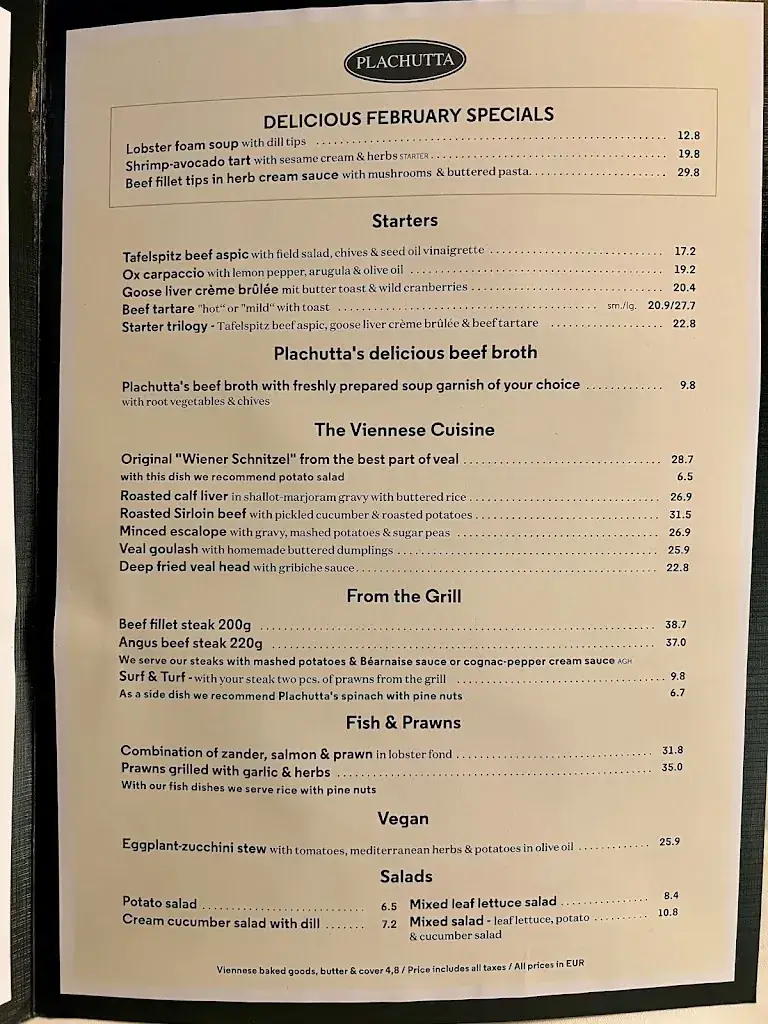 Menu_Plachutta Wollzeile_Austria_immagine_1