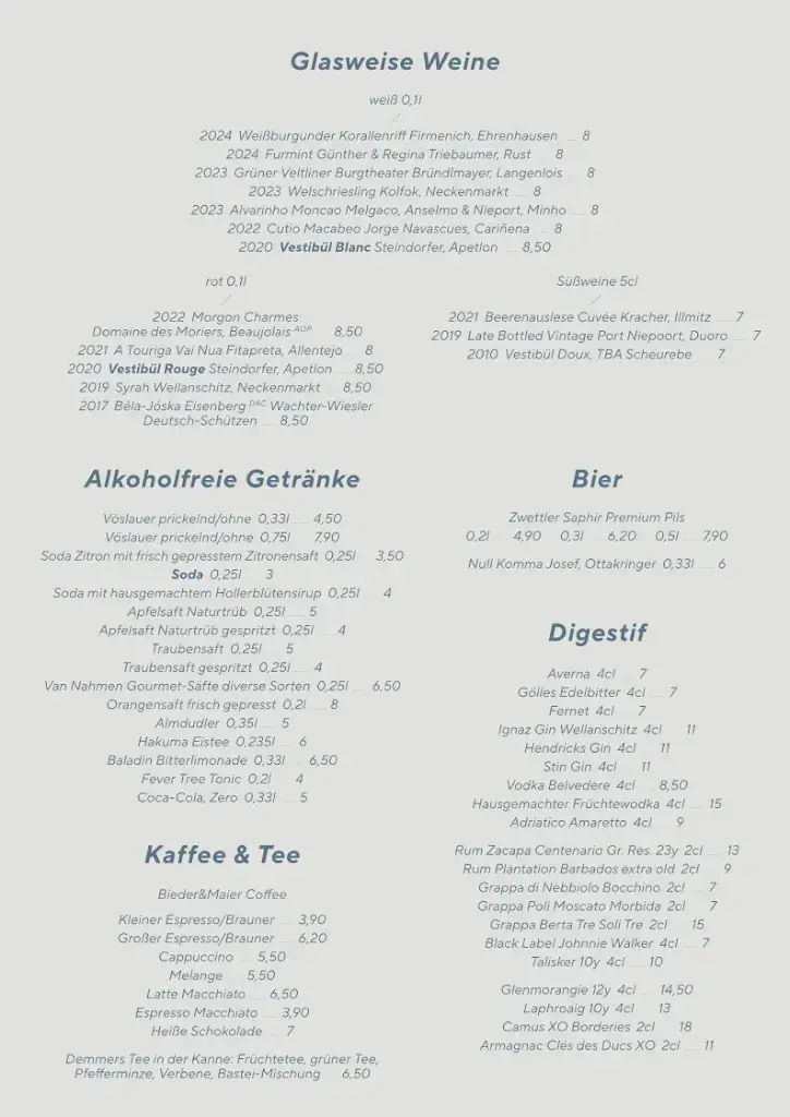 Menu_Vestibül Restaurant im Burgtheater_Austria_image_4