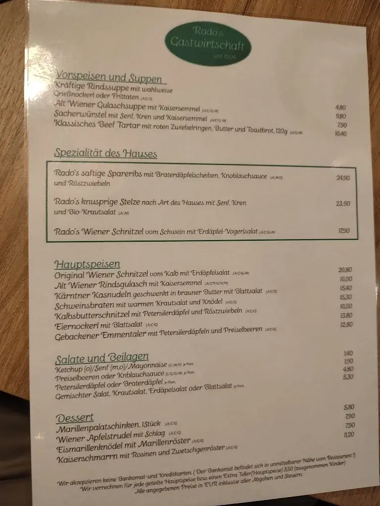 Menu_Rado's Gasthaus_Austria_image_2