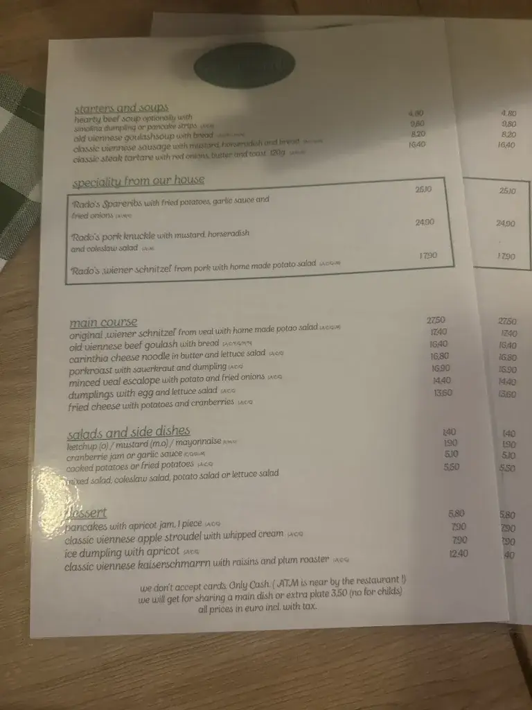 Menu_Rado's Gasthaus_Austria_image_3