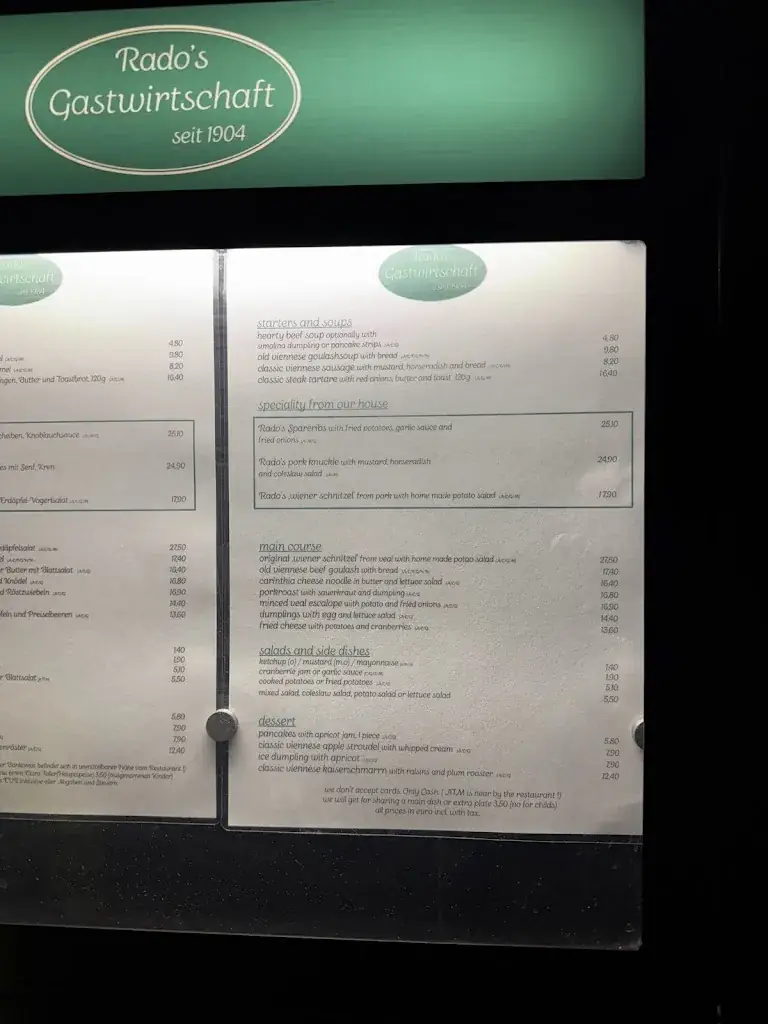 Menu_Rado's Gasthaus_Austria_image_4