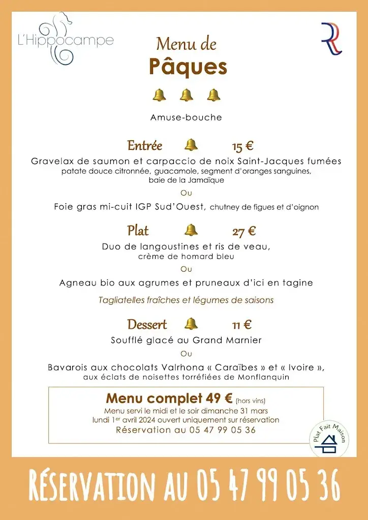 Menu_Au Restaurant L’Hippocampe_Villeréal_image_2