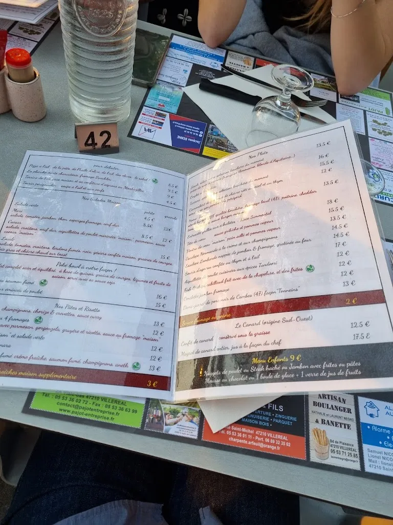 Menu_Le Pied de Poule_Villeréal_image_2