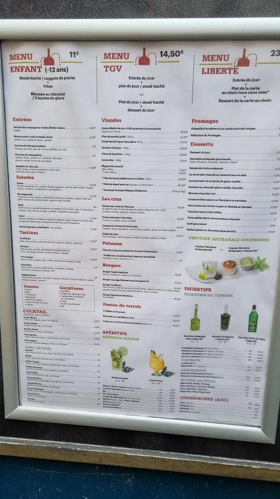 Menu_Brasserie Pub La Distillerie - Le Puy-en-Velay_Puy-en-Velay_immagine_1