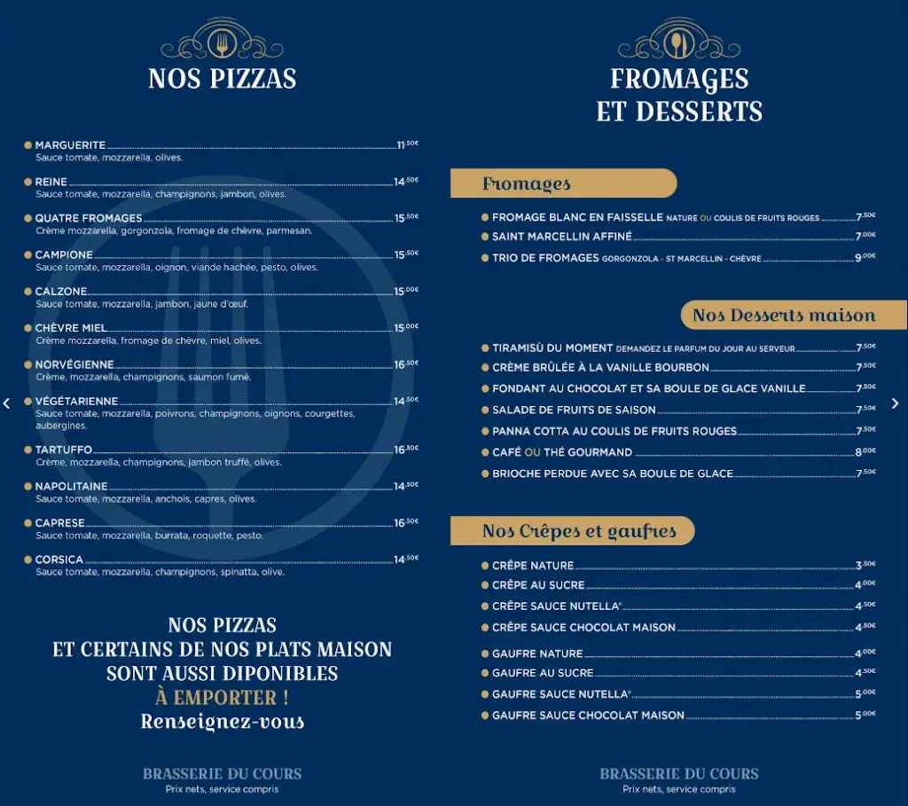 Menu_Brasserie du Cours_Vienne_image_1