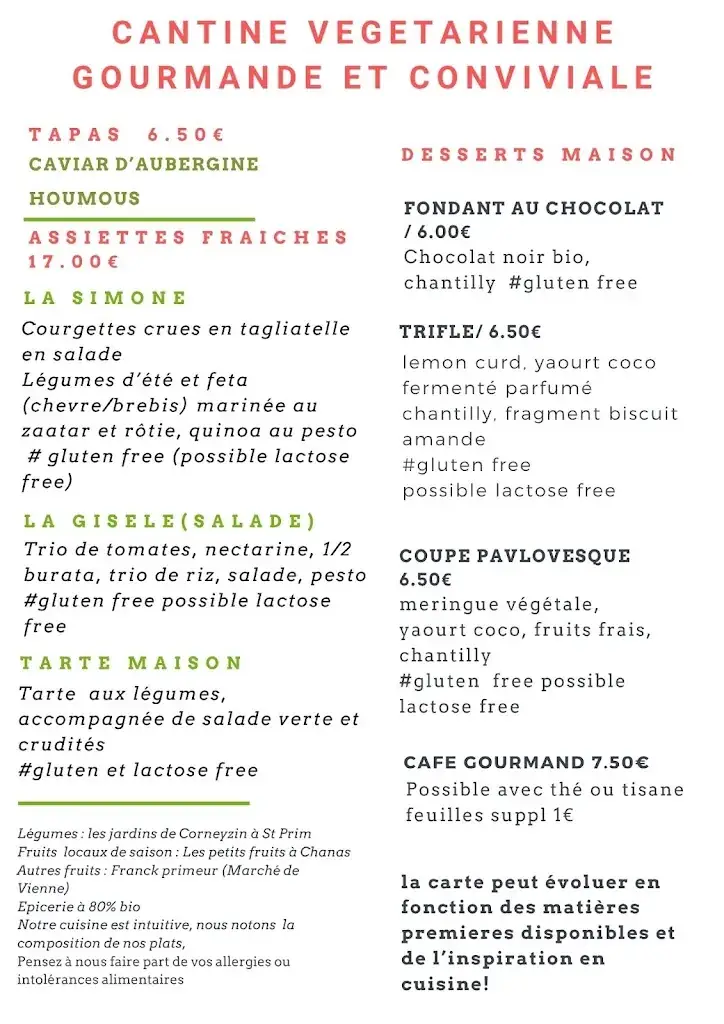 Menu_Le Simone'S Café_Vienne_image_1