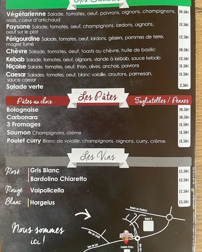 Menu_La Partenza_Vouillé_image_1