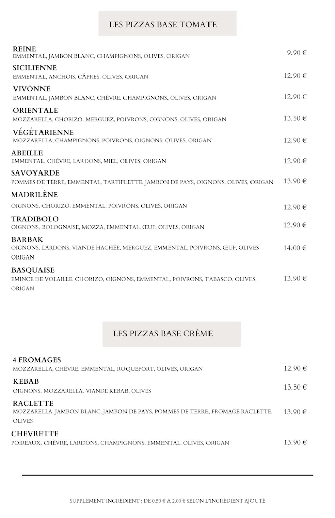 Menu_La Sicilia_Vivonne_image_1