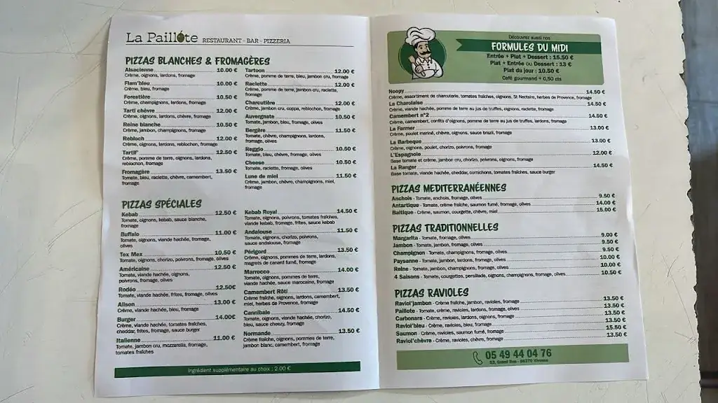 Menu_La Paillote_Vivonne_image_1