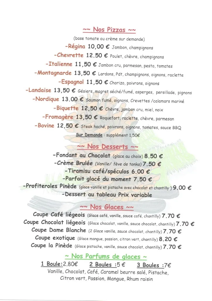 Menü_Restaurant La Pinède Gourmande_Ychoux_Bild_4