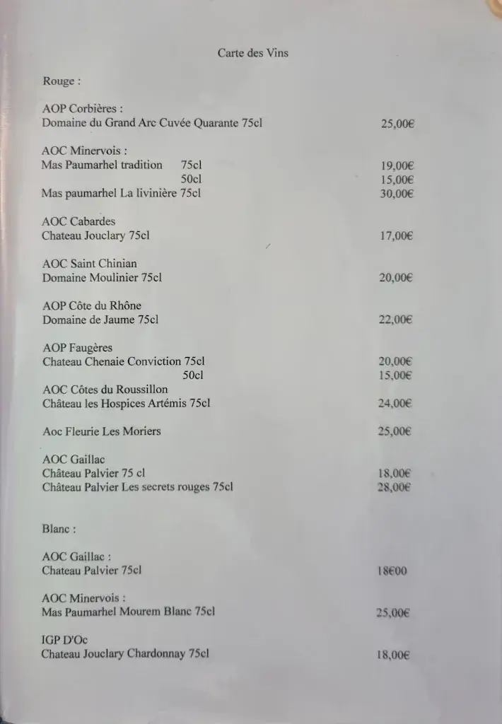 Menu_Le Chalet du Lac_Mazamet_image_2
