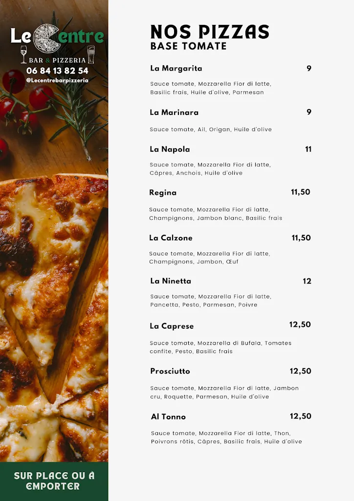 Menü_Le Centre Bar & Pizzeria_Mazamet_Bild_4