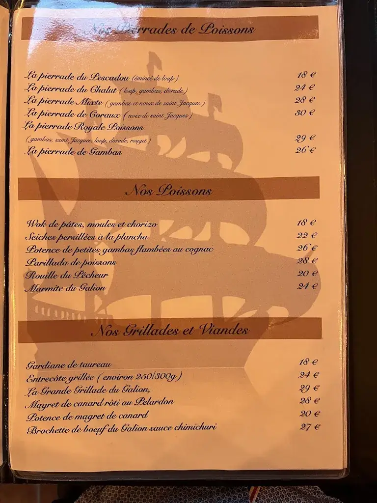 Menü_Restaurant Le Galion_Aigues-Mortes_Bild_2