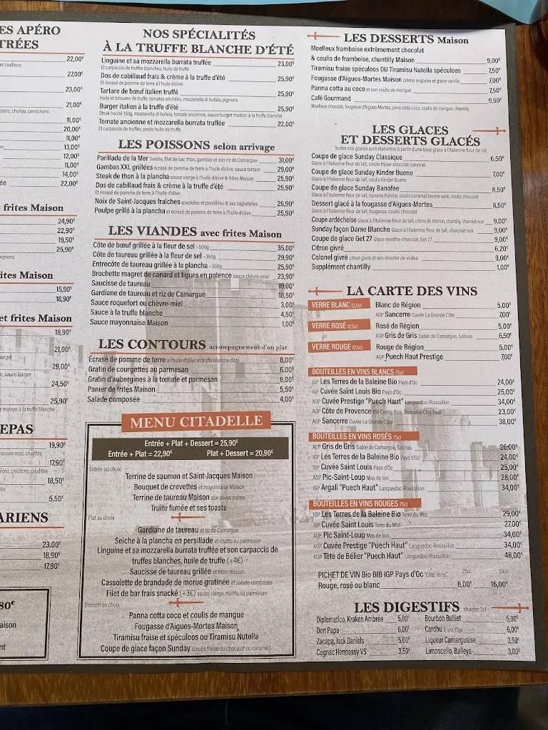 Menu_Restaurant la Citadelle_Aigues-Mortes_image_1
