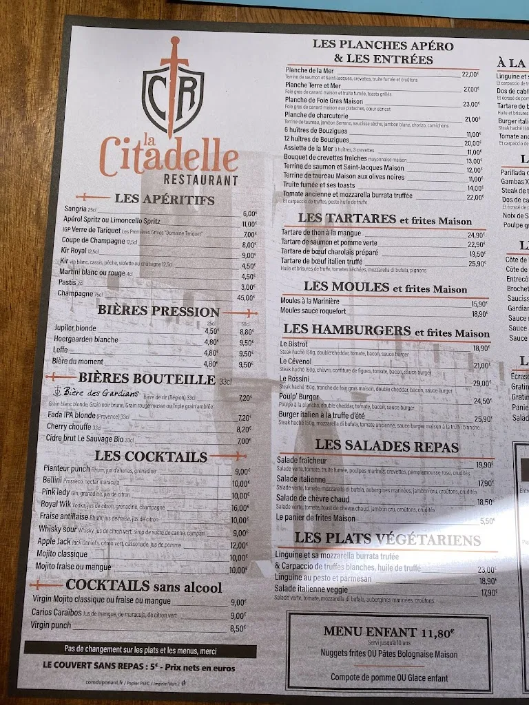 Menu_Restaurant la Citadelle_Aigues-Mortes_image_2
