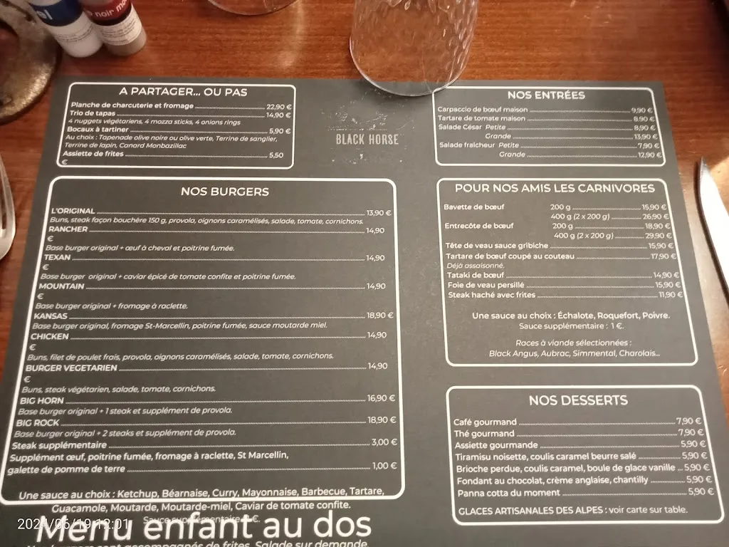 Menu_Black Horse Saloon_d'Oingt_image_1