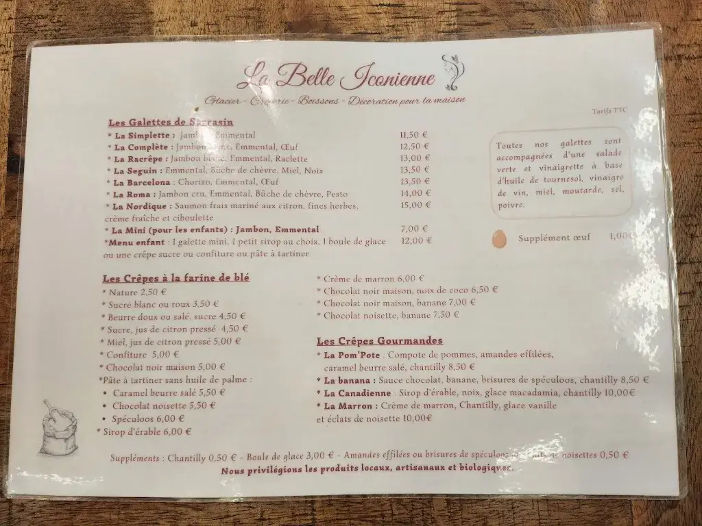 Menu_La Belle Iconienne crêperie glacier_d'Oingt_immagine_3