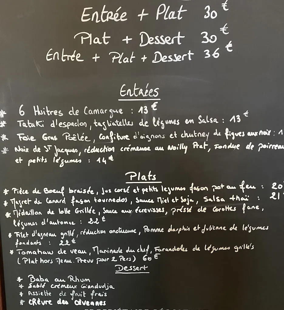 Menu_Restaurant le Griffou_Saint-Laurent-d'Aigouze_imagen_2