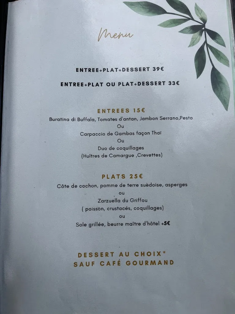 Menu_Restaurant le Griffou_Saint-Laurent-d'Aigouze_imagen_4