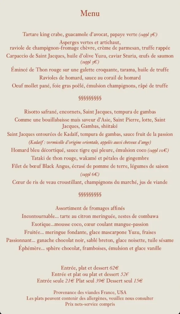 Menu_Les Vagues_Agde_imagen_1