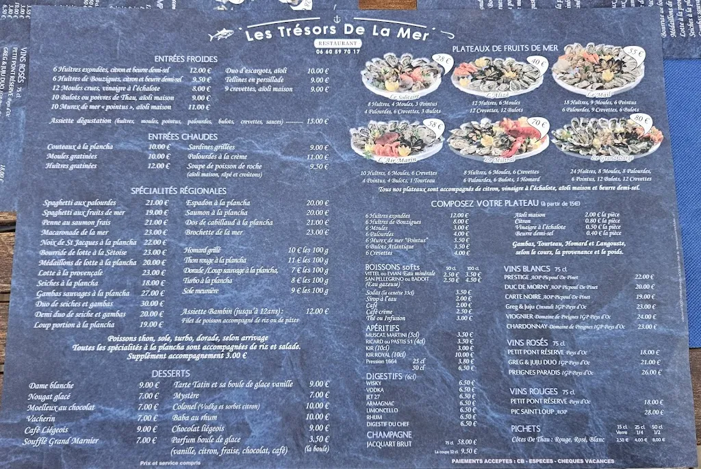 Menu_Les Trésors de La Mer_Agde_image_3