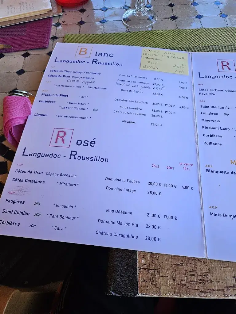 Menü_Restaurant Mare Nostrum_Agde_Bild_4