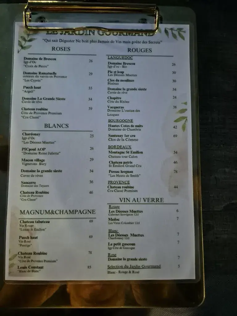 Menu_Le Jardin Gourmand_Agde_image_2