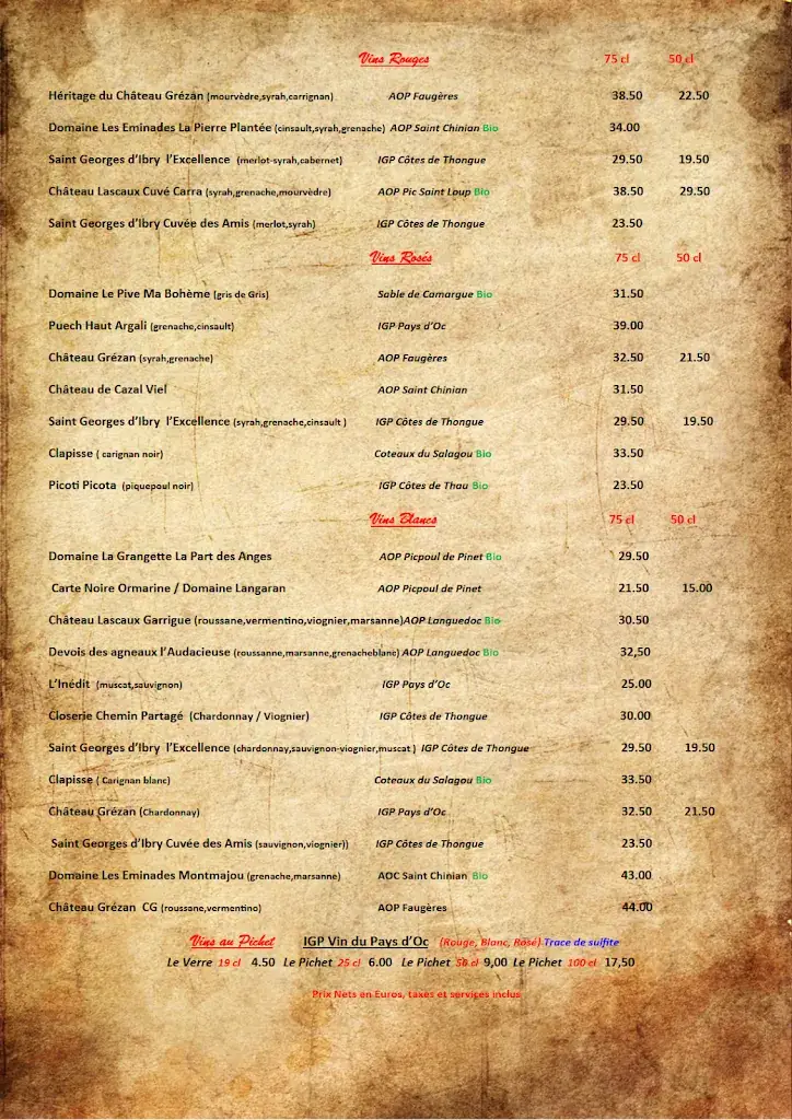 Menu_La Poissonnerie du Cap_d'Agde_image_3