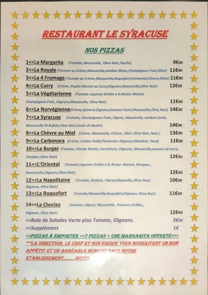 Menu_Restaurant Le Syracuse_Agde_immagine_1