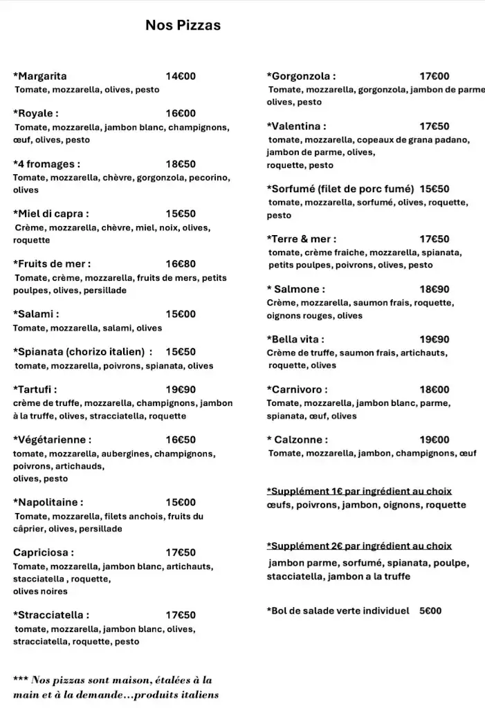 Menu_Restaurant Bella Vita_Agde_image_1