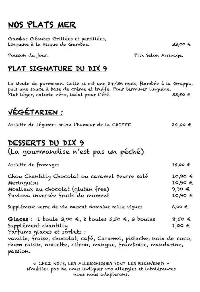Menu_Le Dix 9_Agde_image_2