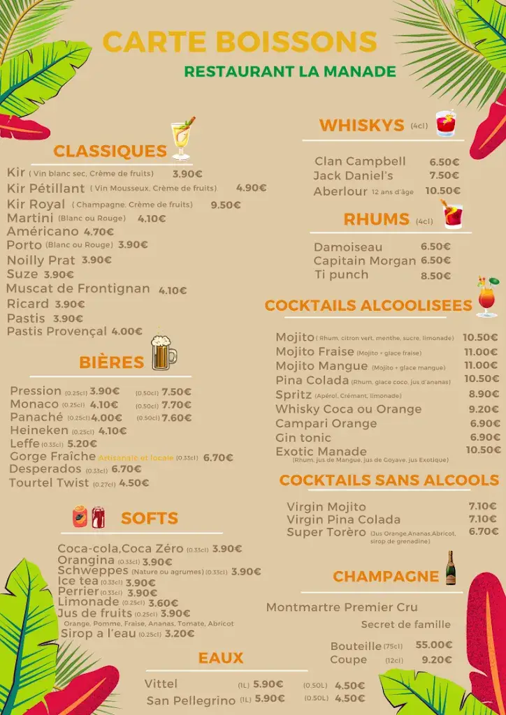 Menu_Restaurant la Manade_Agde_immagine_1