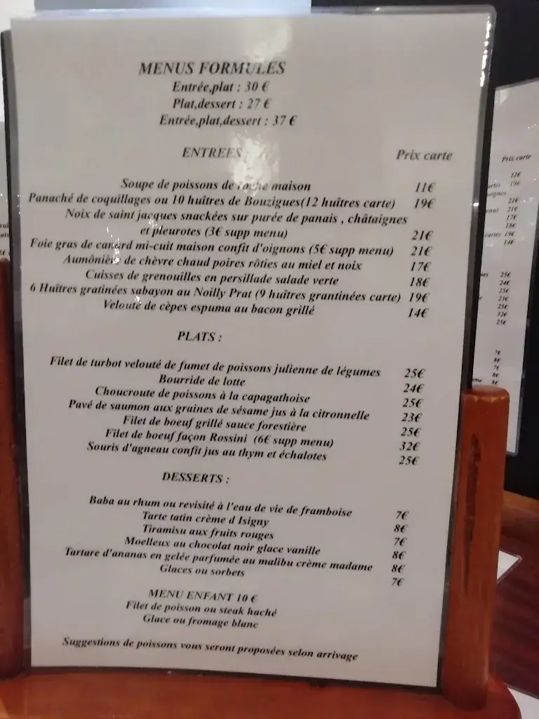 Menu_Restaurant la Madragde_Agde_image_1