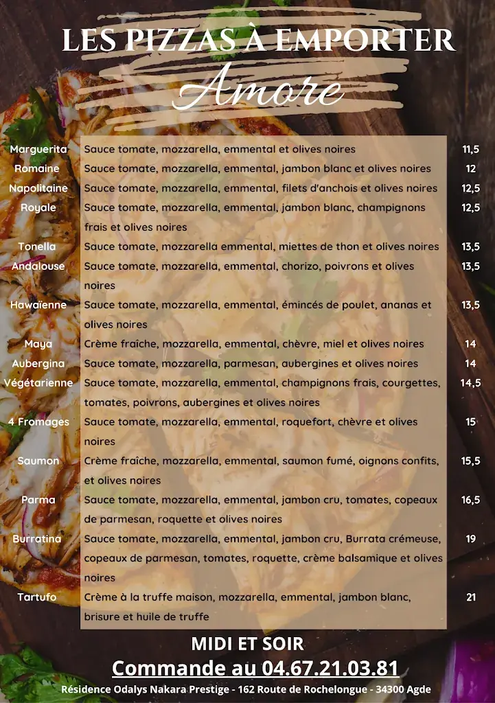 Menu_Amore Cap d'Agde_Agde_image_1