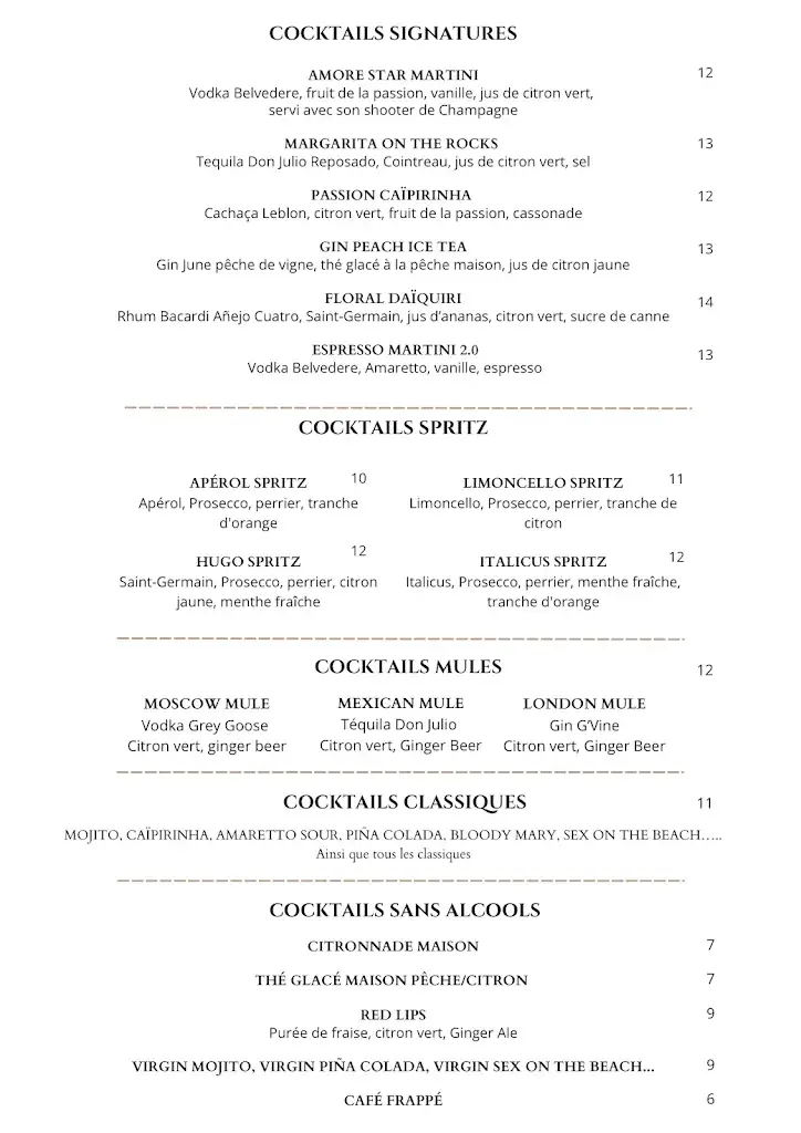 Menu_Amore Cap d'Agde_Agde_image_2