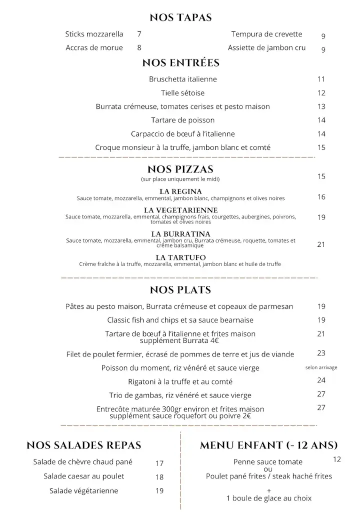 Menu_Amore Cap d'Agde_Agde_image_4