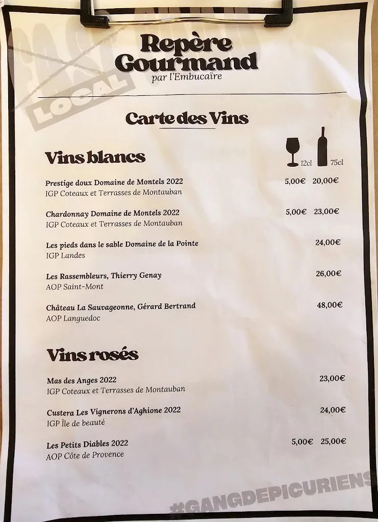 Menu_L'Embucaïre Repere Gourmand_Albias_image_1