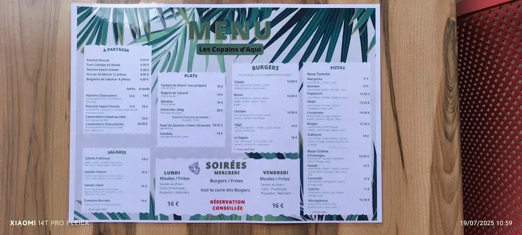 Menu_Les Copains d'Aqui_Elne_image_1