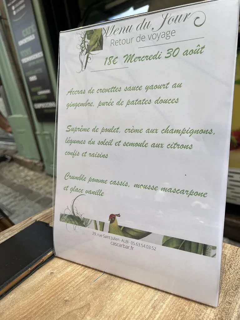 Menu_Restaurant Le Cascarbar à Albi_Albi_image_4