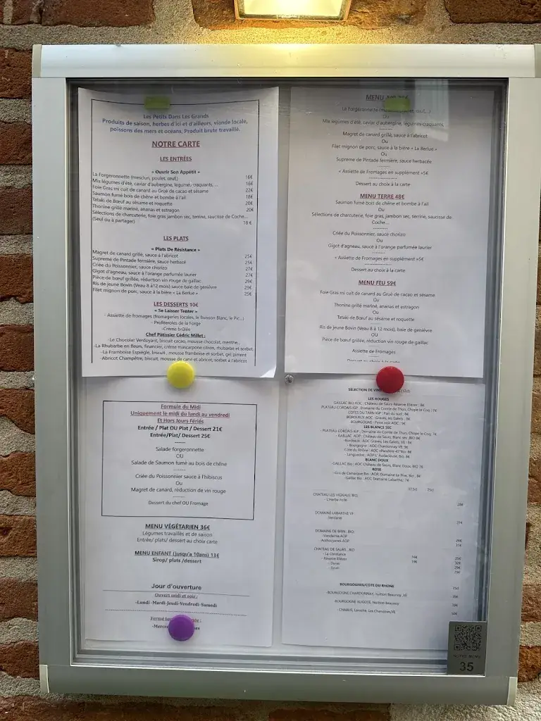 Menu_La Forge du Vieil Alby_Albi_image_1