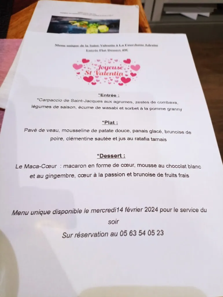 Menu_Restaurant La Fourchette Adroite_Albi_image_4