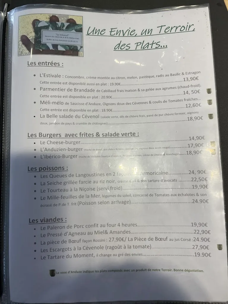 Menu_Le Cévenol_Anduze_image_4