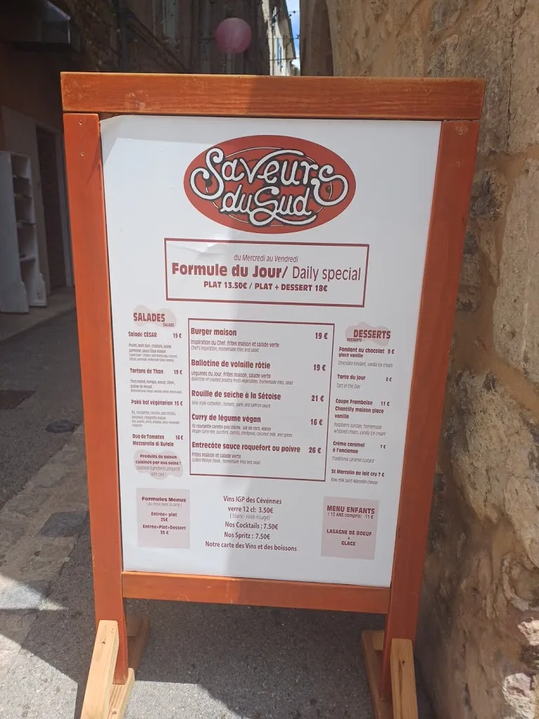 Menu_Saveurs du Sud - Restaurant Anduze_Anduze_image_3