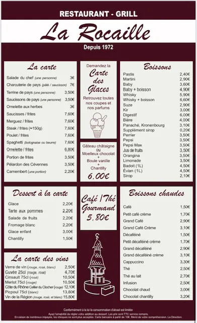 Menu_Restaurant La Rocaille_Anduze_image_1