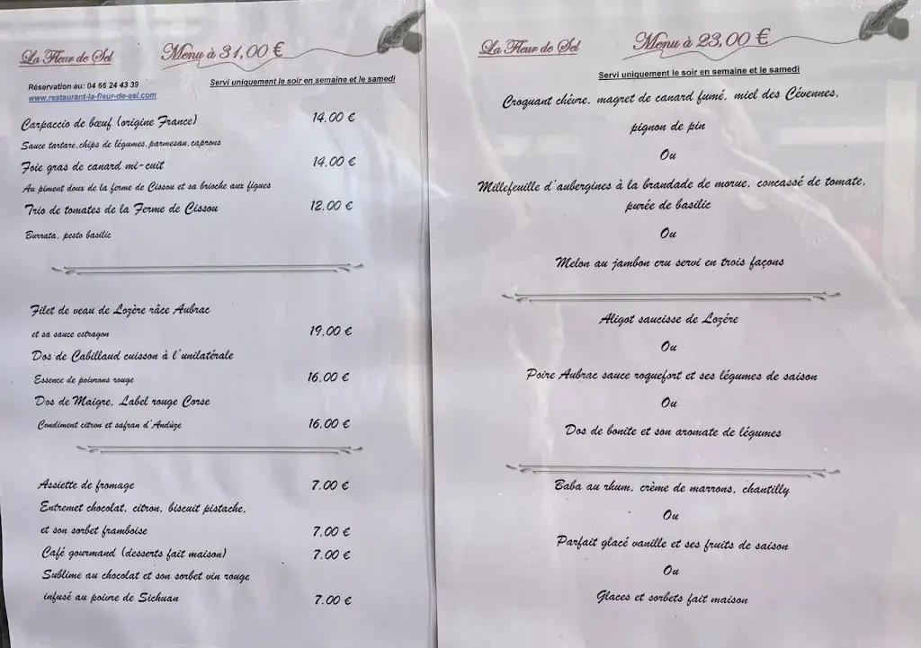 Menu_La Fleur de Sel_Alès_immagine_4
