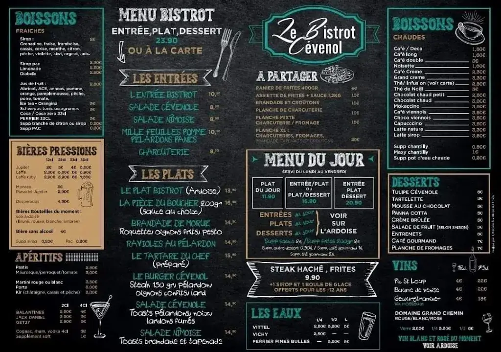 Menu_Le Bistrot Cévenol_Alès_image_1