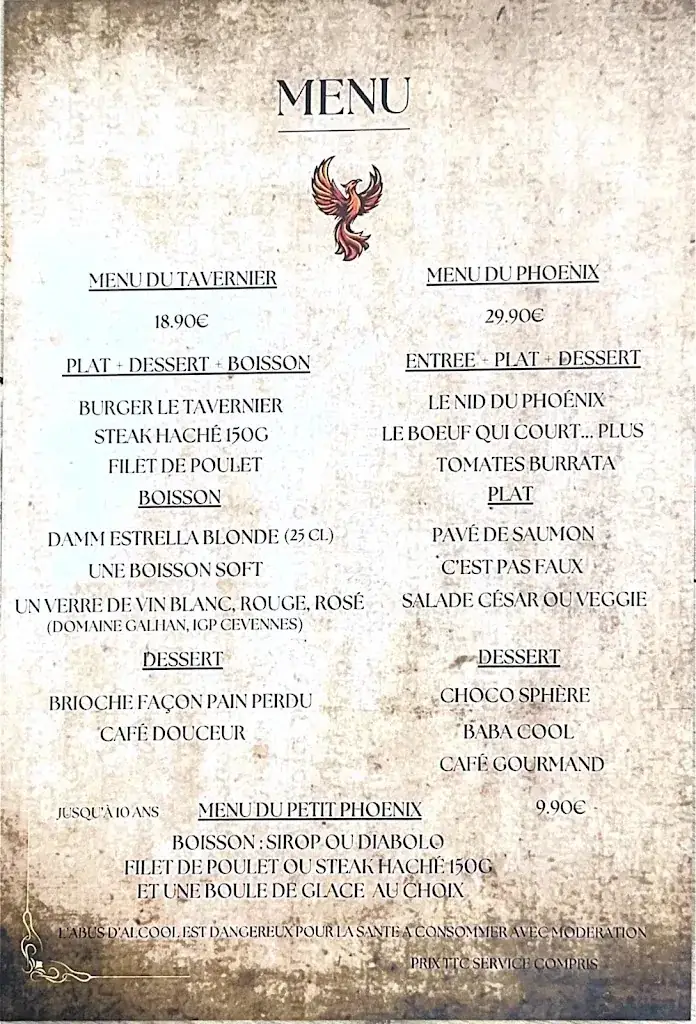 Menu_La taverne des saveurs_Alès_image_2